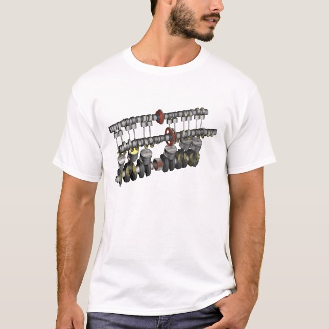 T-shirt Moteur 1000 de moto de CBX (Devant)