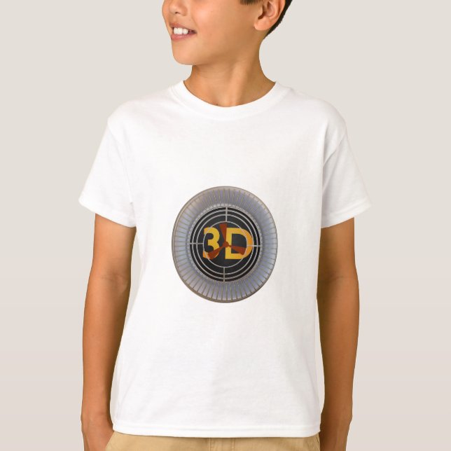 T-shirt Moteur 3D. (Devant)