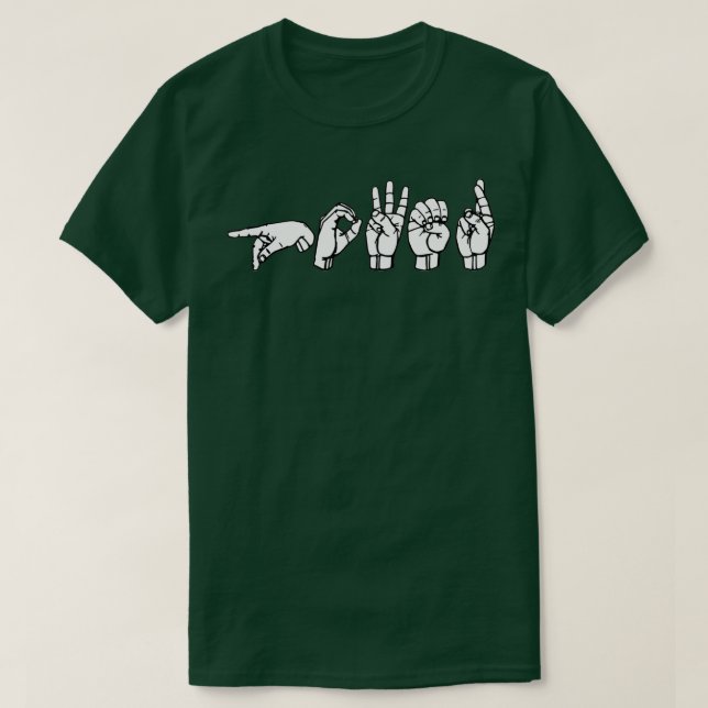 T-shirt MOTEUR ASL Signal Langue Design 3 (Design devant)