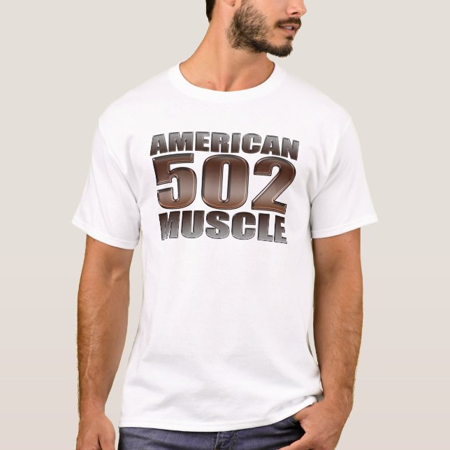 T-shirt moteur chevy de caisse de bloc du muscle 502 (Devant)