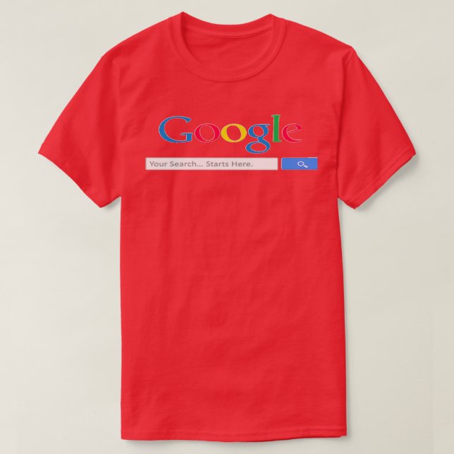 T-shirt moteur de recherche Google (Design devant)