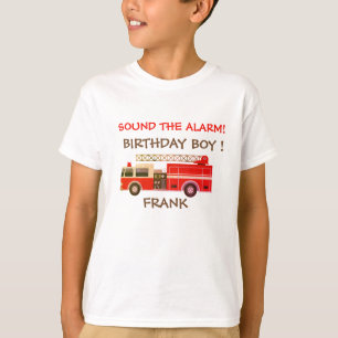 T-shirt Moteur d'incendie de camion d'incendie Anniversair