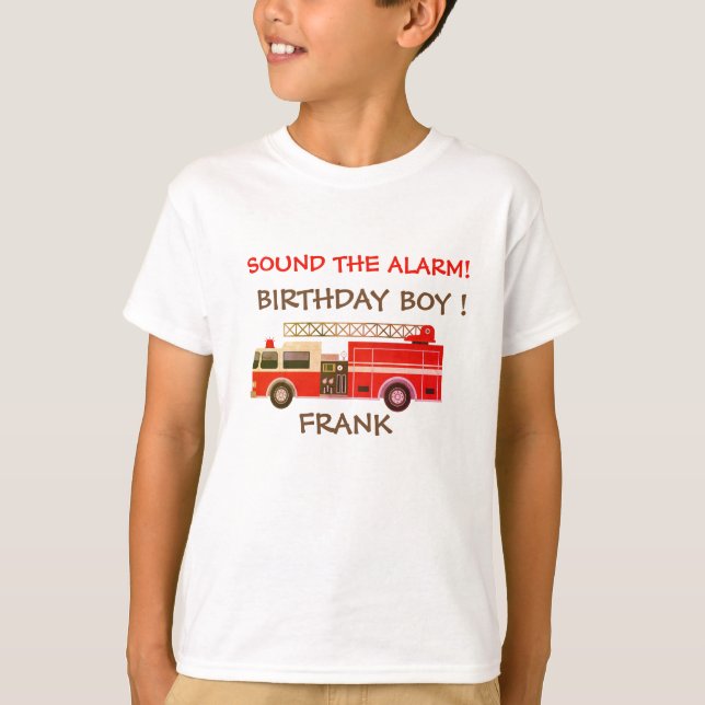 T-shirt Moteur d'incendie de camion d'incendie Anniversair (Devant)