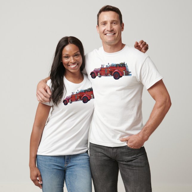 T-shirt Moteur d'incendie vintage (Unisexe)