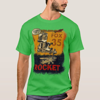 T-shirt Moteurs d'avion modèle vintage Fox 35