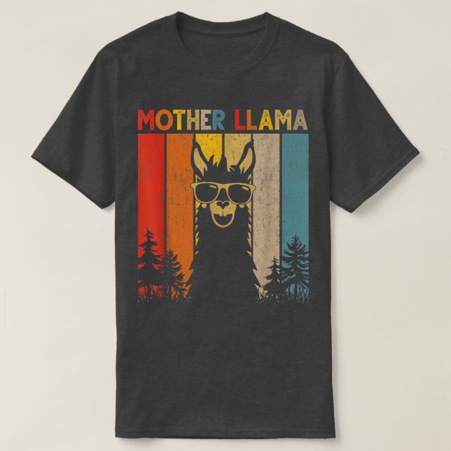 T-shirt Mother Llama Lover Gift For Mens Womens  (Design devant)