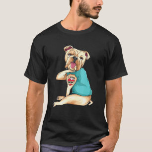 T-shirt Mothers Day Chien Français Bulldog I Love Maman Ta