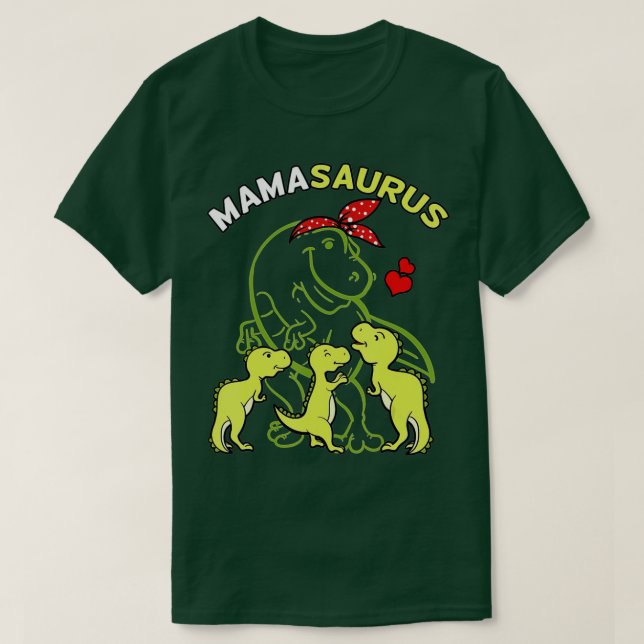 T-shirt Mother's Day Mamasaurus Tyrannosaurus Rex Mama 3 K (Design devant)