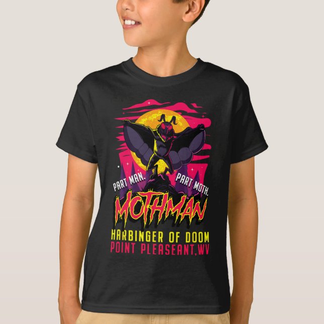 T-shirt Mothman Fun Cryptid Harbinger Part Homme Part Moth (Devant)