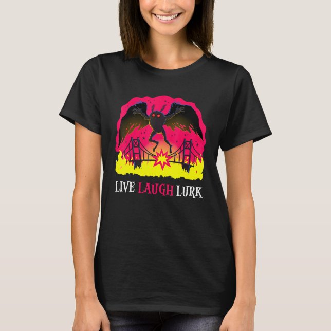 T-shirt Mothman Live Lauder Lurk Harbinger Folklore Déplai (Devant)