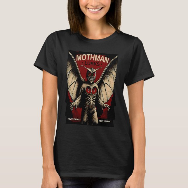 T-shirt Mothman  Mysterious Winged Creature (Devant)