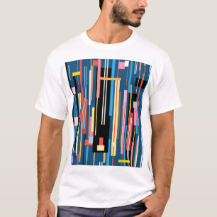 T-shirt Motif Abstrait Bright Stripe