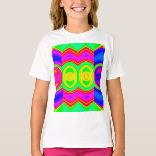T-shirt Motif Abstrait Couleurs Néon