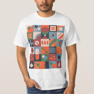 T-shirt Motif Abstrait, motif en géomatrie
