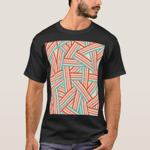 T-shirt Motif Abstrait rayé coloré