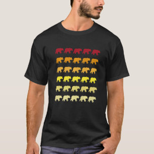 T-shirt Motif animal rétro de l'ours polaire