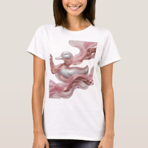 T-shirt Motif artistique ABSTRACT ART Argent Classique