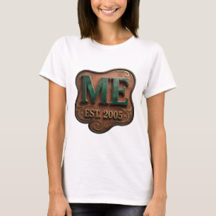 T-shirt Motif artistique ART ABSTRAIT Or tendance