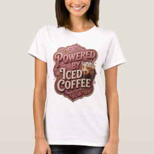 T-shirt Motif Artistique CAFÉ GLACÉ PROPULSÉ PAR L'OR Élég