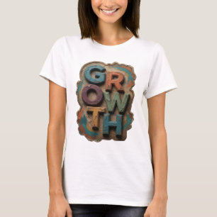 T-shirt Motif Artistique de CROISSANCE Bleu Moderne