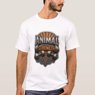 T-shirt Motif artistique Dynamique Argent FORCE ANIMALE
