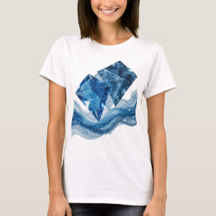 T-shirt Motif artistique emblématique argent ÉLÉMENT EAU