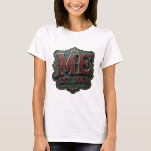 T-shirt Motif Artistique Or ME EST 2001 Attrayant