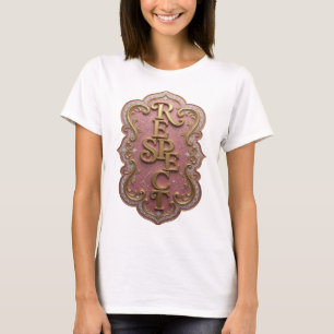 T-shirt Motif Artistique RESPECT Or Iconique