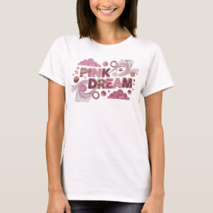 T-shirt Motif Artistique Rose RÊVE ROSE
