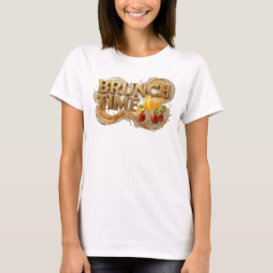 T-shirt Motif Artistique Snappy Orange BRUNCH TIME