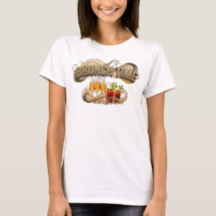 T-shirt Motif artistique Statement Orange HEURE DU BRUNCH