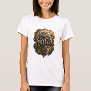T-shirt Motif Artistique YOGA Or Moderne