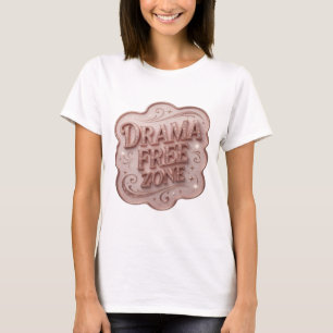 T-shirt Motif Artistique ZONE SANS DRAME Rose Vibrant