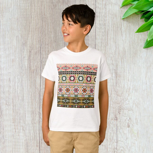 T-shirt Motif Aztèque Tribal Coloré Boho géométrique (Créateur téléchargé)