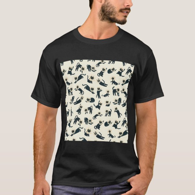 T-shirt Motif Blacky Catmomeow (Devant)