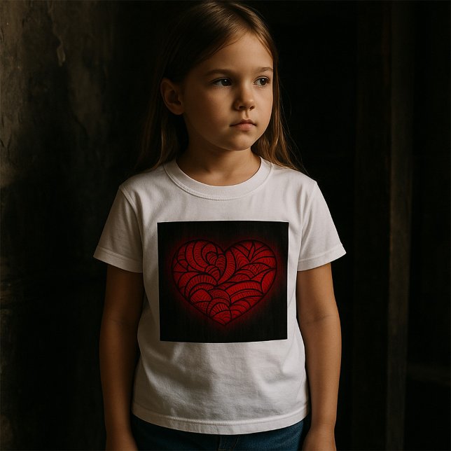 T-shirt Motif boho romantique du coeur de Mandala rouge co (Créateur téléchargé)