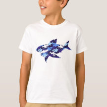 Motif Camouflage requins bleus