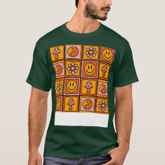 T-shirt Motif Carré vintage Granny