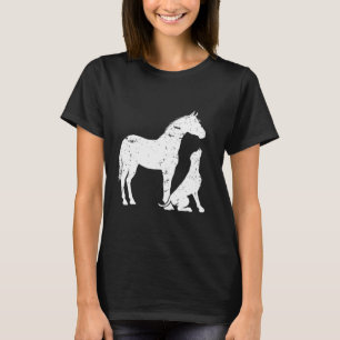T-shirt Motif CHEVAL et CHIEN pour femmes et hommes. Caval