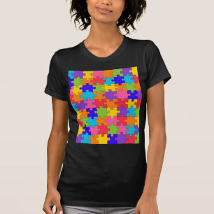 T-shirt Motif coloré de casse-tête
