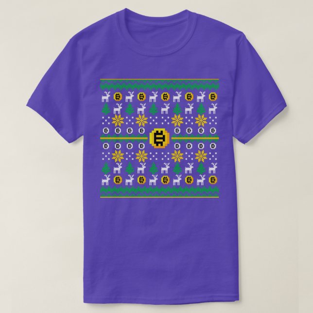 T-SHIRT MOTIF CRYPTO XMAS (Design devant)