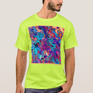 T-shirt Motif d'abstractions géométriques colorées