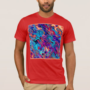 T-shirt Motif d'abstractions géométriques colorées