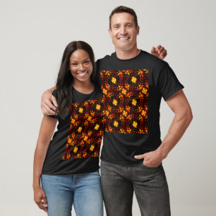 T-shirt Motif d'art abstrait élégant boho moderne or #506