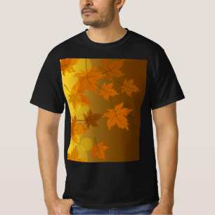 T-shirt Motif d'automne avec feuilles d'érable en chute et