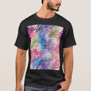 T-shirt Motif de basculement Feuilles d'aquarelle Abstrait