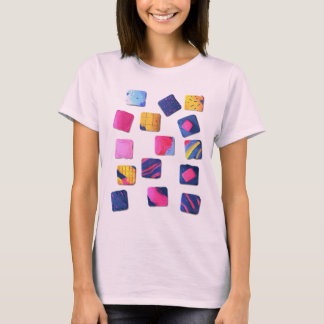 T-shirt Motif de blocs colorés Abstraits