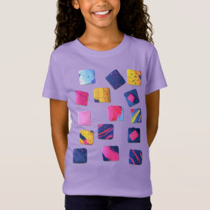 T-Shirt Motif de blocs colorés abstraits