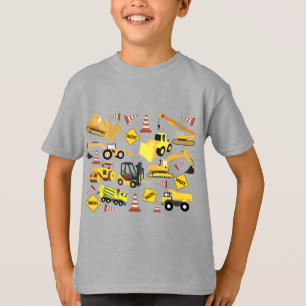 T-shirt Motif de camions de construction