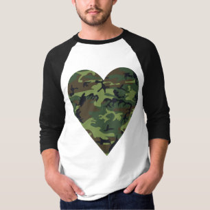 T-shirt Motif de camouflage vert, motif militaire, armée
